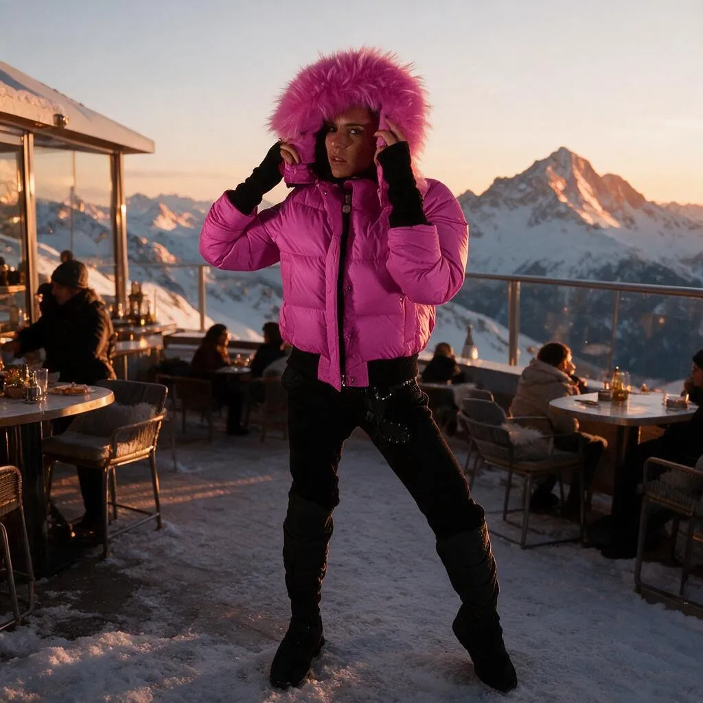 Skijacke High Society Amy pink