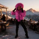 Skijacke High Society Amy pink